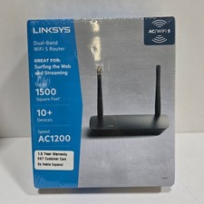 Linksys WiFi 5 Router Black E5400 AC1200 Dual-Band 1500 Sq Ft Coverage NEW picture