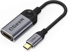 QGEEM USB C HDMI ADAPTER 4K CABLE USB TYPE-C TO HDMI ADAPTER THUNDERBOLT - GRAY picture
