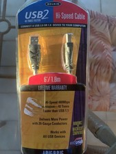 Belkin USB 2 Hi Speed Cable 6'/1.8m A Plug / B Plug New picture