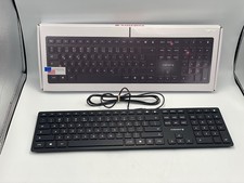 Cherry KC 6000 SLIM JK-1600EU-2 Wired Slim Keyboard - Black/Red picture
