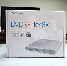 Memorex Slim USB-Powered External DVD Writer 8X USB 2.0 White DVD±RW picture
