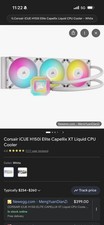 Corsair iCUE H150i Elite Capellix Liquid CPU Cooler - White (CW-9060051-WW) picture