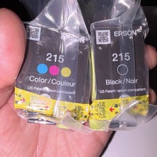Epson 215 Genuine/Original Inkjet Ink Cartridges Lot 2 Black & Color picture