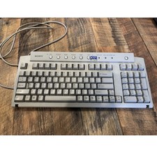 Sony VAIO PCVA-KB1P/UB PS/2 Wired Keyboard 100-Key Multimedia Gray Retro Tested picture