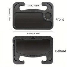 Multifunctional Car Steering Wheel Table Tray, Waterproof Portable for (Black) picture