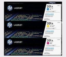 HP 201A 3-Pack Original LaserJet Toner Cartridge, picture