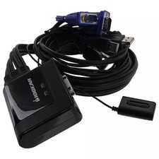 IOGEAR 2-Port USB VGA Cabled KVM Switch GCS22U  PC, MAC, SUN picture