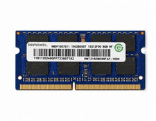 1x 8GB Ramaxel RMT3160ME68FAF-1600 DDR3L 1600 SO-DIMM PC3L-12800S Laptop RAM picture