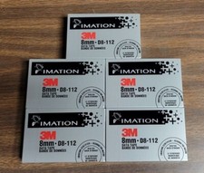 Imation 3M 8MM D8-112 DATA TAPE  FACTORY Sealed Lot  of 5 Brand New picture