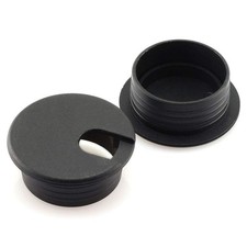 HJ Garden 2pcs 1-1/2 inch Desk Wire Cord Cable Grommets 1.5 inches, Black picture