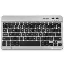 Macally Bluetooth Backlit Keyboard Mac iPad PC 3-Device Wireless Silver picture