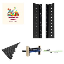 16U Vertical Rack Rail Pair DIY Kit with Hardware, Black picture