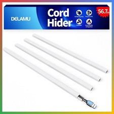 Cord Cover Raceway White 56.7in Paintable Cable Hider Management for Mini Wires picture
