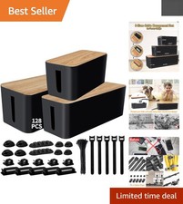 128 PCS Elegant Cable Management Box Set – Tidy Your Home & Office Wires picture