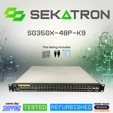 🔀 Cisco SG350X-48P-K9 48× Gigabit PoE+ • 4× 10GbE Uplinks ⚡FastShip picture