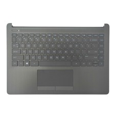 L24817-001 New Gray Palmrest Backlit Keyboard Touchpad for HP 14-CF 14-DF 14-DK picture