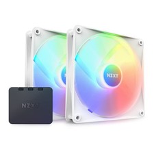 F140RGB Core  140mm RGB Fan  Twin Pack w/RGB Controller  White picture