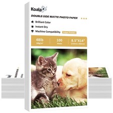 300 Sheets Koala Double Sided Matte Photo Paper 8.5x14 180g 48lb Inkjet Printer picture