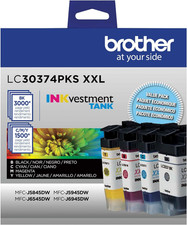 Genuine LC30374PKS, 4-Pack Super High-Yield Inkvestment Tank Ink Cartridges, Inc picture