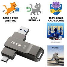 Elegant 256GB USB Type-C & A Jump Drive – 100MB/s Speed in Titanium Grey picture