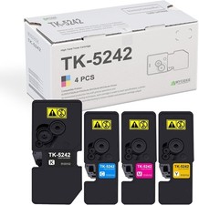 4-Pack TK5242 Toner Cartridges BCMY Myceke Compatible With Kyocera picture