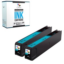 2PK Compatible CMYi 971XL Cyan Ink Cartridges for HP OfficeJet Pro X476dn X476dw picture