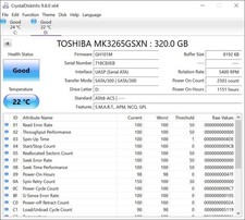 TOSHIBA MK3265GSXN, 5400RPM,320GB, 2.5