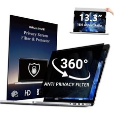 4-Way Laptop Privacy Screen Shield 13.3 Inch, Removable 16:9 Aspect 360° picture