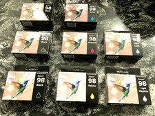 LOT of 8 Epson 98 Ink Cartridge T0981 T0982 T0983 T0984 T0986 OEM NEW expired picture