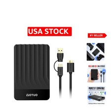 Portable 750GB External Hard Drive - USB 3.0 for Gaming & Office Use in Black picture