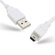 3Ft Old-Style USB-A to Mini-B (Type B) 3 feet, Silver,Titanium,White picture