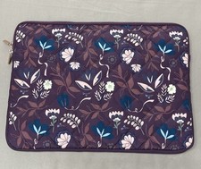 Heyday Tablet/Laptop Sleeve Case Quilted Distinctive Floral 14 Inch Purple picture