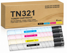 TN321-4PK Toner Cartridges for Konica Minolta Bizhub C7822/C227/C364 picture