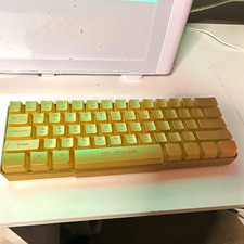 Bugha Bugha-LED 60% Illuminated Gaming Keyboard Gold Wired Micro-USB GA-0043 picture