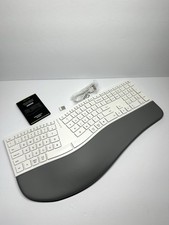 Delux GM909 Wireless Ergonomic Keyboard Bluetooth 2.4G USB-C Rechargeable White picture