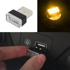 Yellow Mini USB Car Atmosphere Lights LED Cigarette Lighter Decorative Lights picture