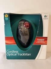 Logitech Wireless Cordless Optical TrackMan Trackball Mouse New Factory Sealed picture