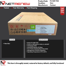 Fortinet FS-108F-POE FortiSwitch 8-Port PoE+ Managed Switch – Brand New picture