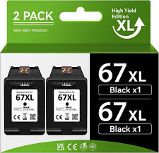 2 Pack Ink Cartridges for HP 67 XL Deskjet 2700e 2742e 4123e Envy 6020 Printer picture