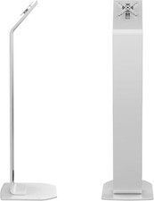 CTA Heavy-Duty VESA Compatible Floor Stand Kiosk w/ Interior Cable Routing White picture