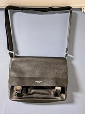 Michael Kors Greyson Black Pebbles Leather Laptop Messenger Bag picture