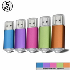 USB2.0 Flash Drives  5PCS Rectangle Mixed Color 1GB-32GB Bulk Storage Pen Drive picture