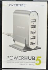 Overtime Power Hub 5 USB Charging Tower Charge Port OTPH5P71SL New in Box picture