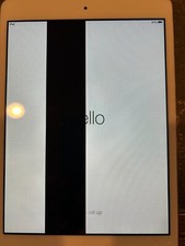 Apple iPad mini 16GB, Wi-Fi, white/gray. Cracked screen & lines display picture