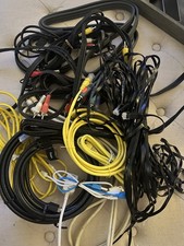 Lot of Mixed Cables & Wires / RCA AV / Ethernet / Coax / USB / Phone Line/ Other picture