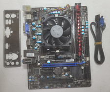 MSI FM2-A55M-E33 Motherboard AMD Athlon X2 370K 4GB RAM, IO Shield # 1871 picture