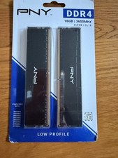 PNY DDR4 16GB (2x8GB) 3600MHz CL18 LOW PROFILE MEMORY KIT FACTORY SEALED NEW picture