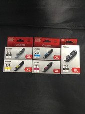 Authentic Canon PGI-250 XL Black & CLI-251 XL B/C/M/Y Color Ink 5 Pack BRAND NEW picture