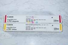 2 OEM Canon C60,C65,C600,C650,C660,C700 Magenta & Yellow Toners T01M, T01Y picture