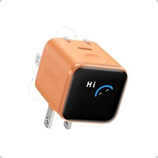 Anker Nano Charger 45W Display Swivel Plug Orange picture
